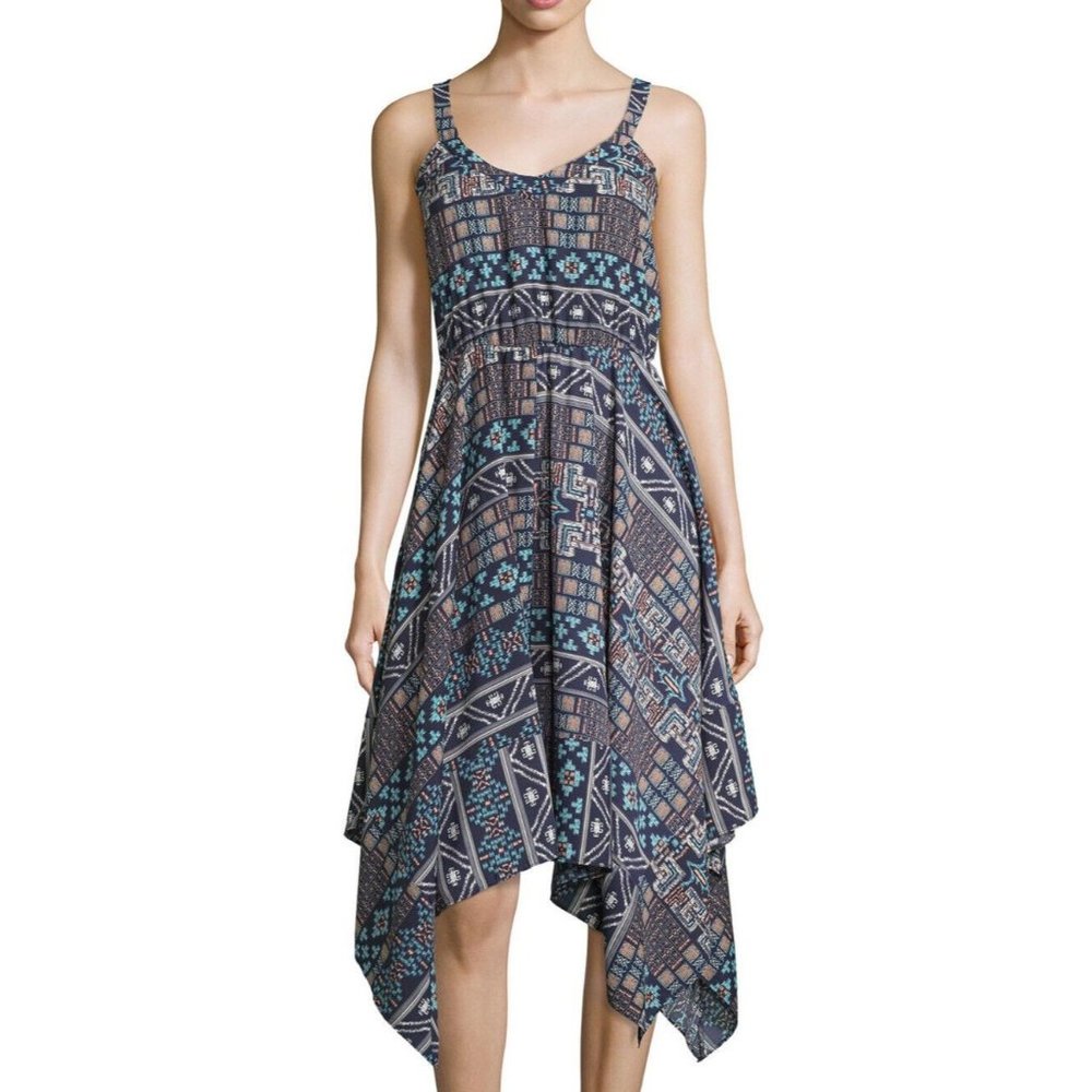 NWT Women's Casual Couture by Green Envelope Tribal Print Dress Sz Medium